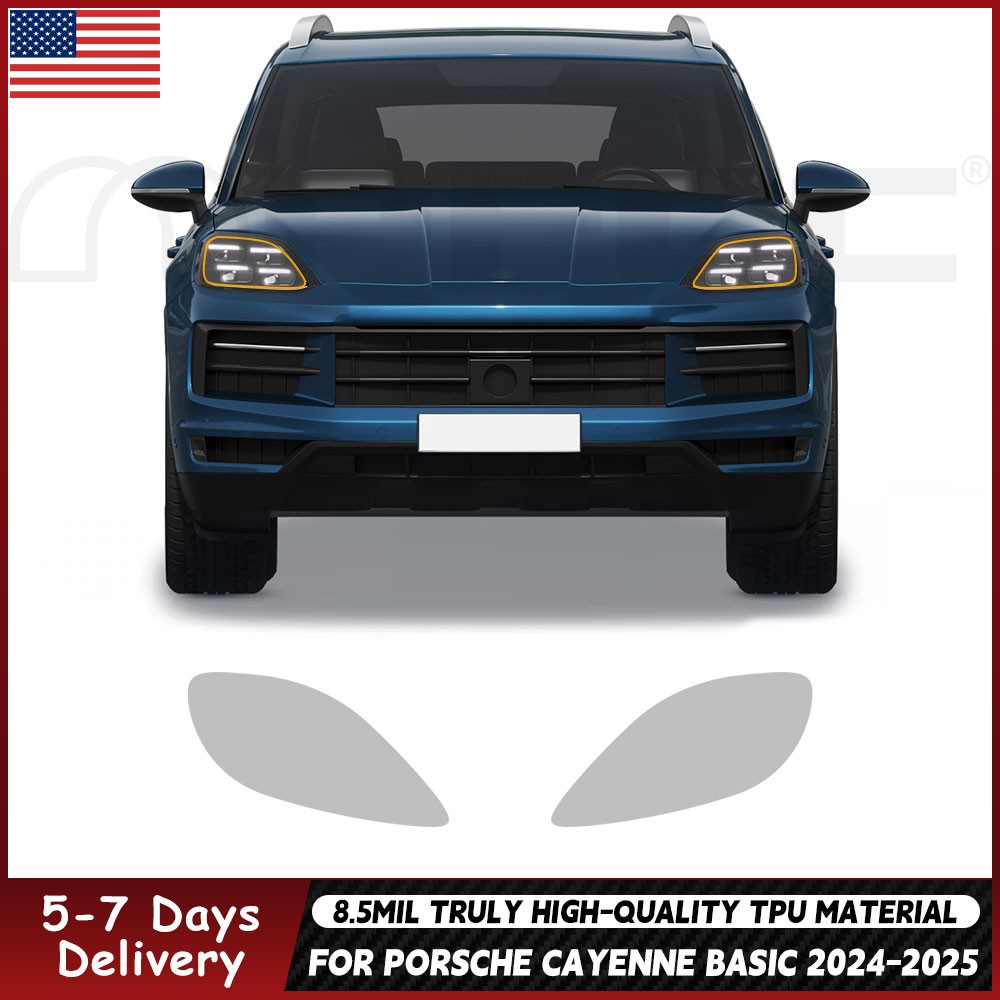 Headlights Mirror Precut PPF Paint Protection For Porsche Cayenne Basic 2024-UP