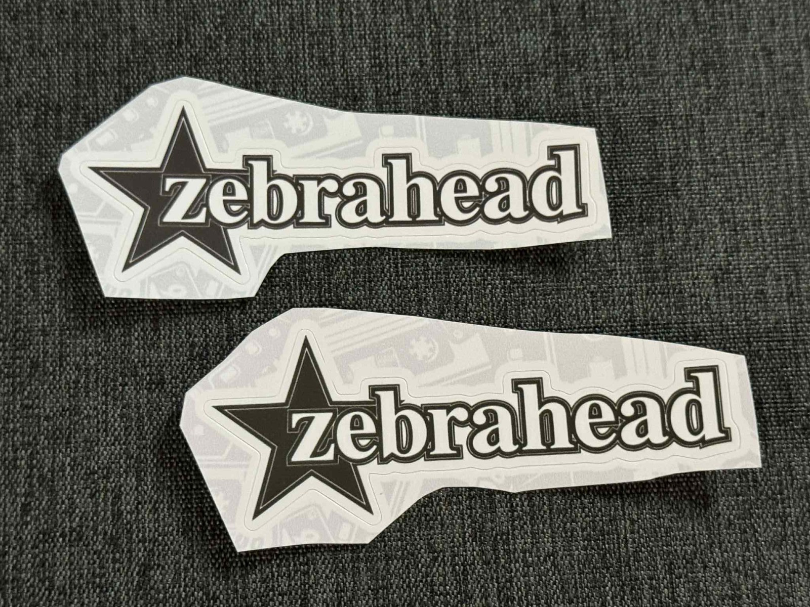 Lot (2) ZEBRAHEAD 1 1/4″ x 3 3/4″ Band Logo STICKERS Black White FAST! FREE!