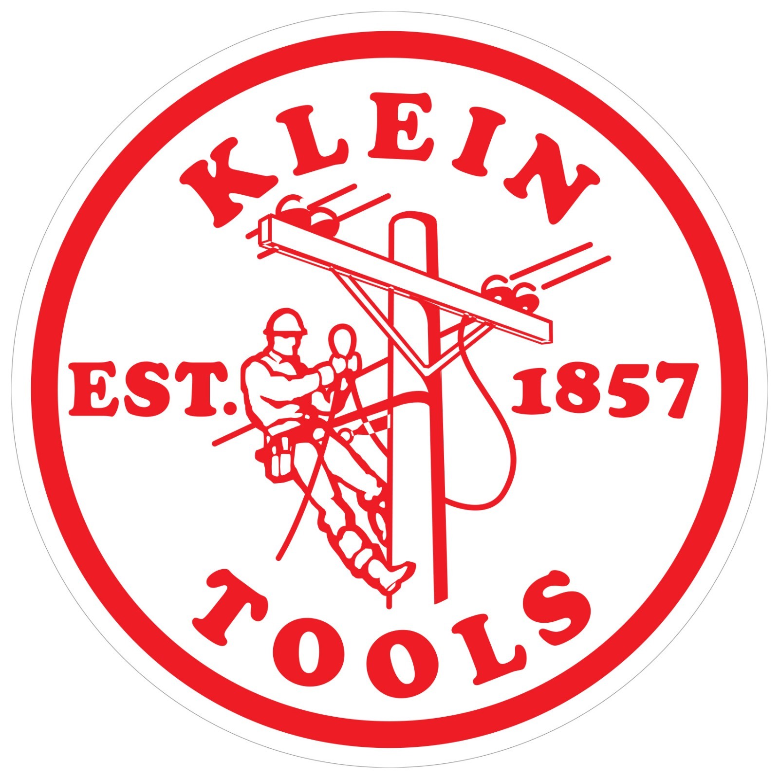 Klein Tools Decal Sticker Electrician Journeyman/ LINEMAN Sizes 3″, 5″, 7″ ROUND