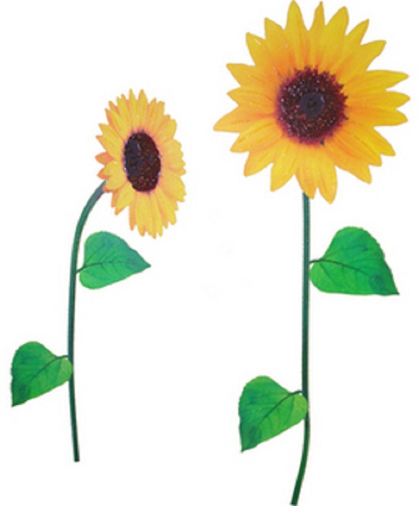 SUNFLOWER WALL DECALS VINYL REMOVABLE WASHABLE 24″ NEW in pkg SEE PICS