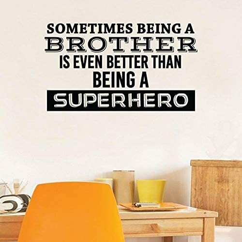 Superhero Brother Family Bro Quote Vinyl Wall Art Sticker for Home Room Decal