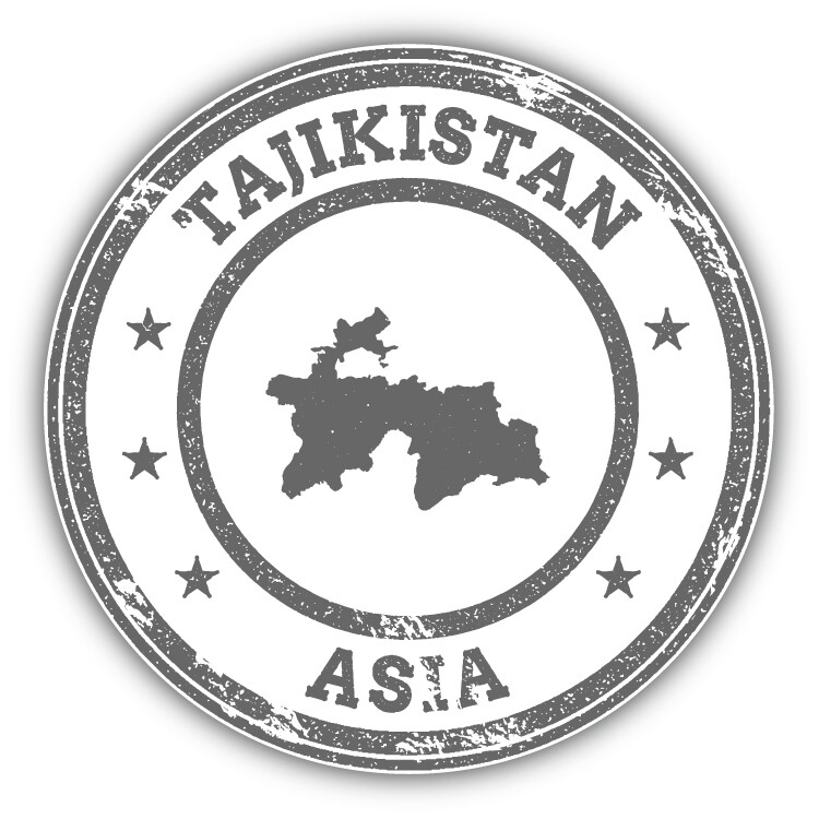 Tajikistan Map Asia Grunge Rubber Stamp Car Bumper Sticker Decal