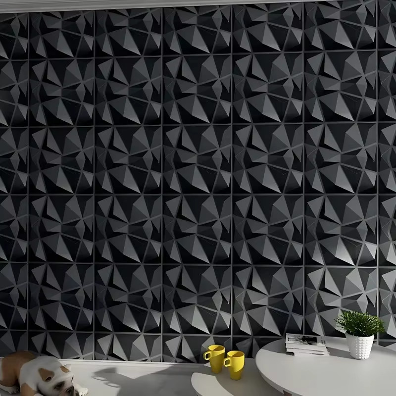 10pcs 3D Wall Decor 3D Wall Panels PVC 3D Wall Decoration Home DIY 11.8″(30cm)