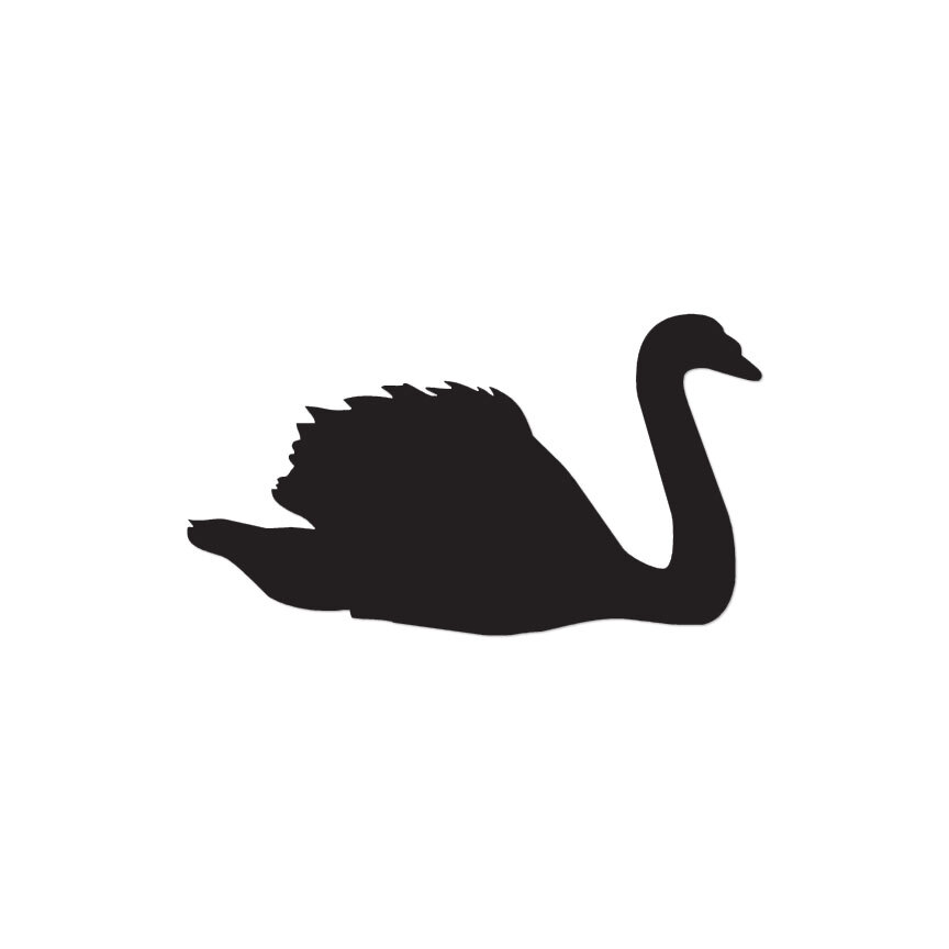 Swan Geese Goose – Vinyl Decal Sticker – Multiple Color & Sizes – ebn673