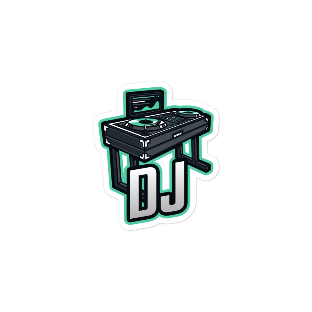 New Sticker DJ Turntables Hip Hop Techno EDM Disco Club Party Vinyl Electronic