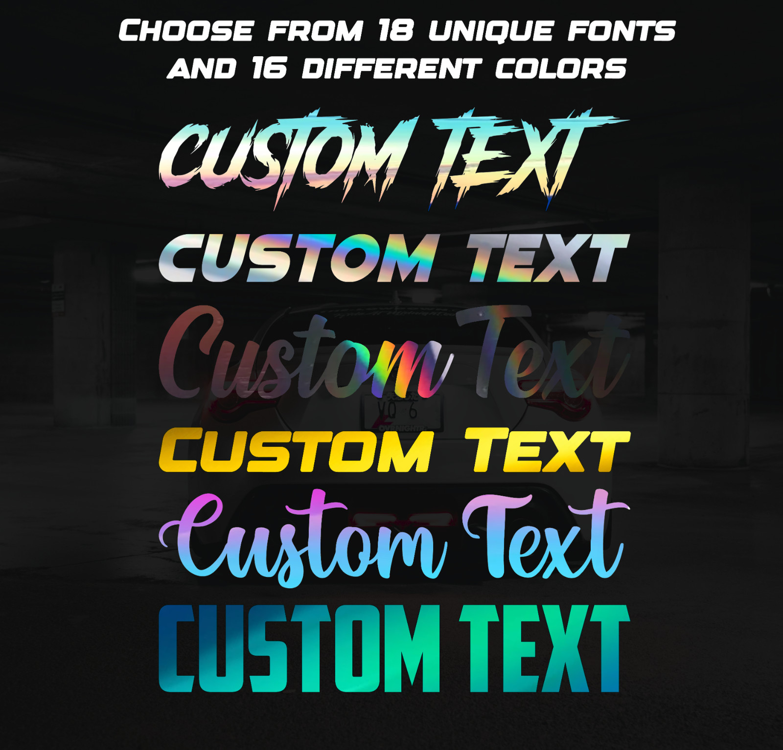 8-inch Custom Text Vinyl Decal – Personalized Text Sticker