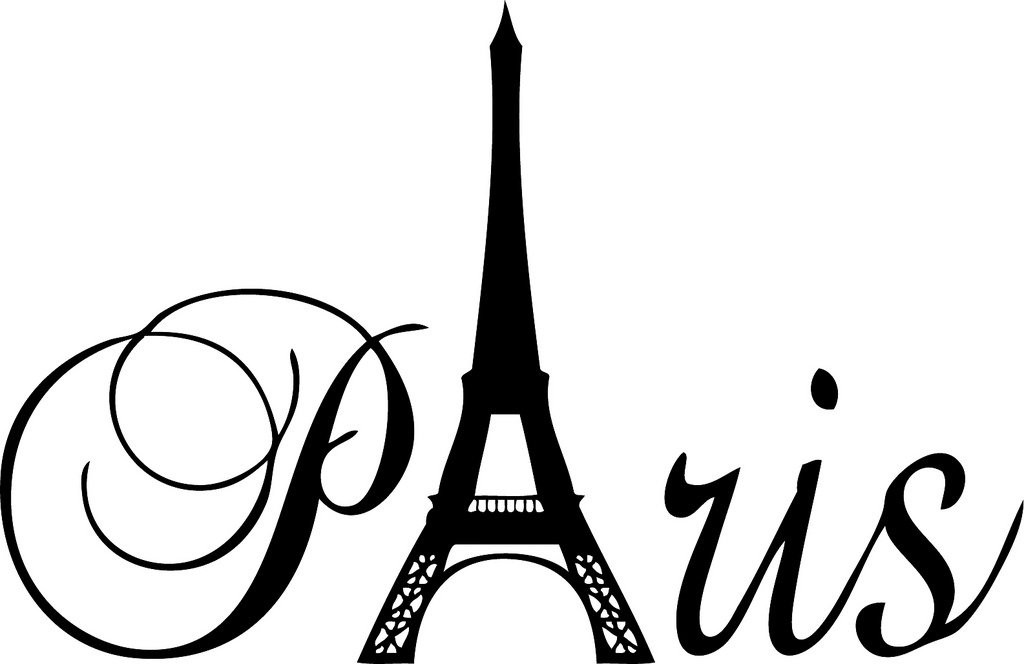 Eiffel Tower Paris Wall Decal – 20″ x 13″ Large Vinyl Silhouette for Girls Ro…