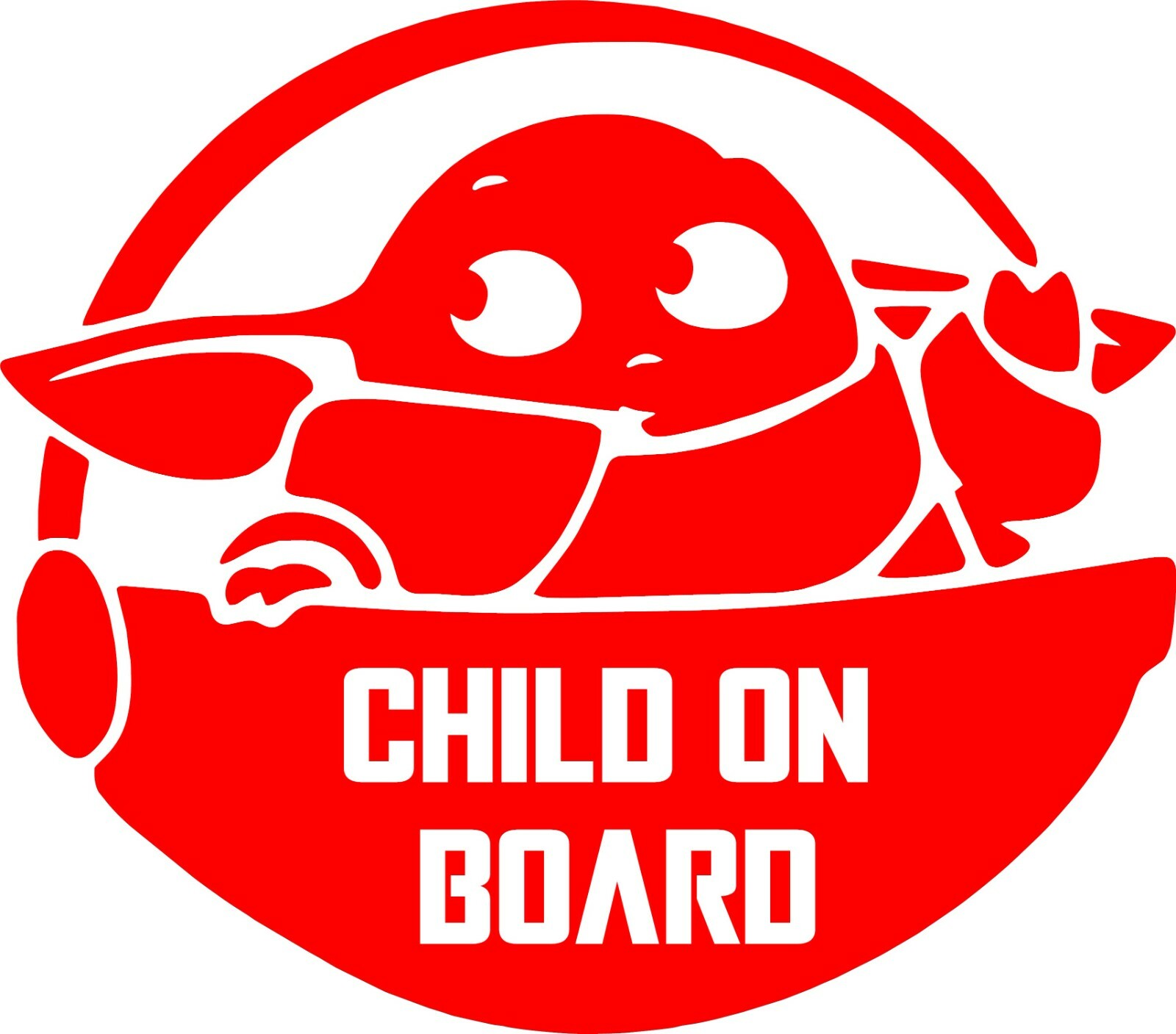 The Child on board custom vinyl sticker decal funny decal die-cut no background