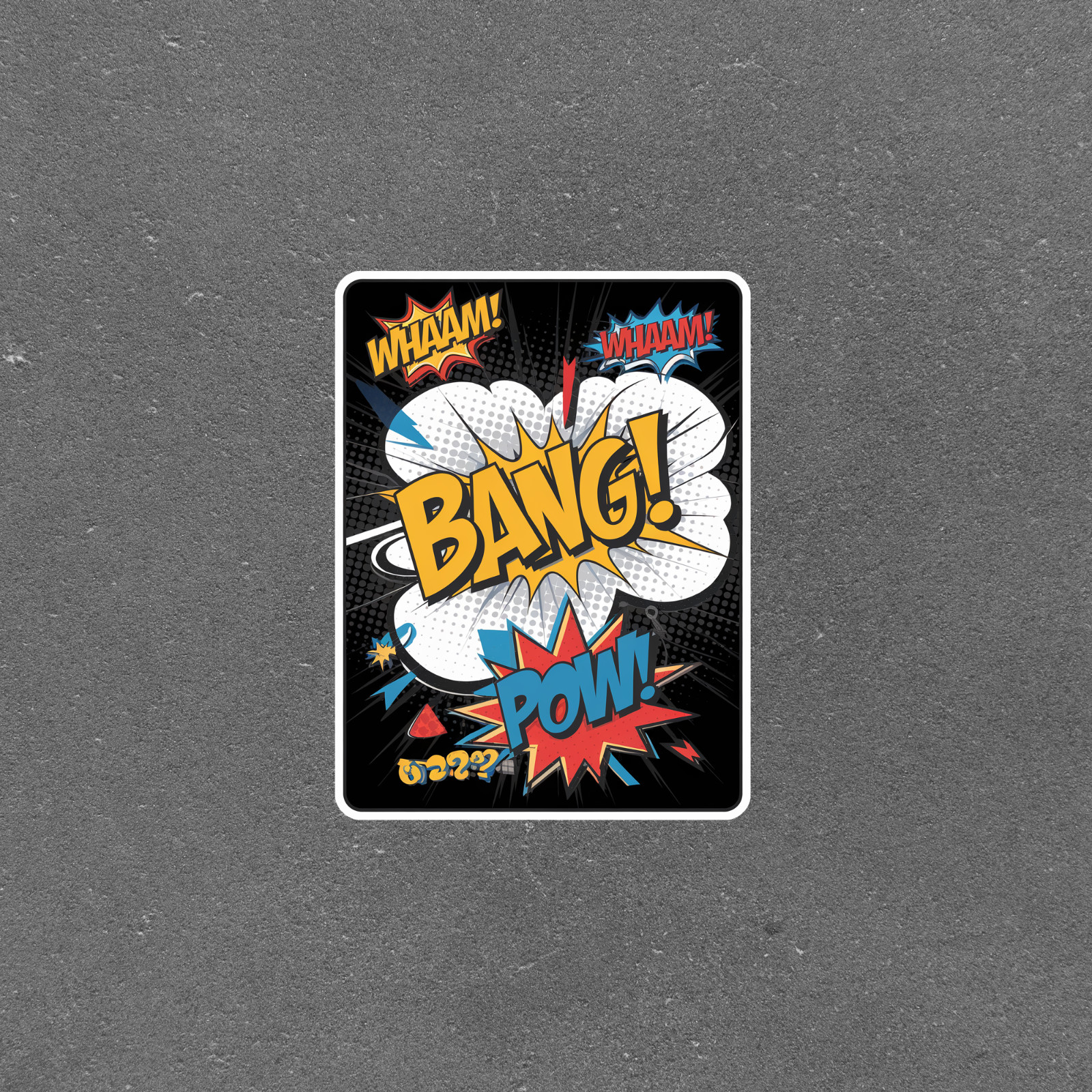 Comic Book Sound Effect Sticker – Wham Bang Pow Superhero Cartoon Decal #3542