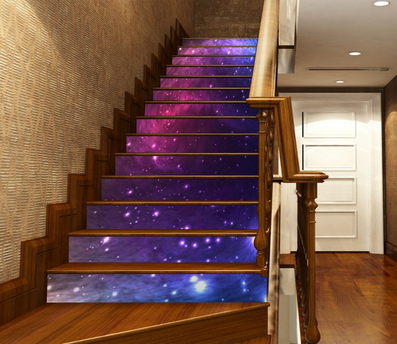 3D Purple Stars NA317 Stair Risers Decoration Photo Mural Decal Wallpaper Fay