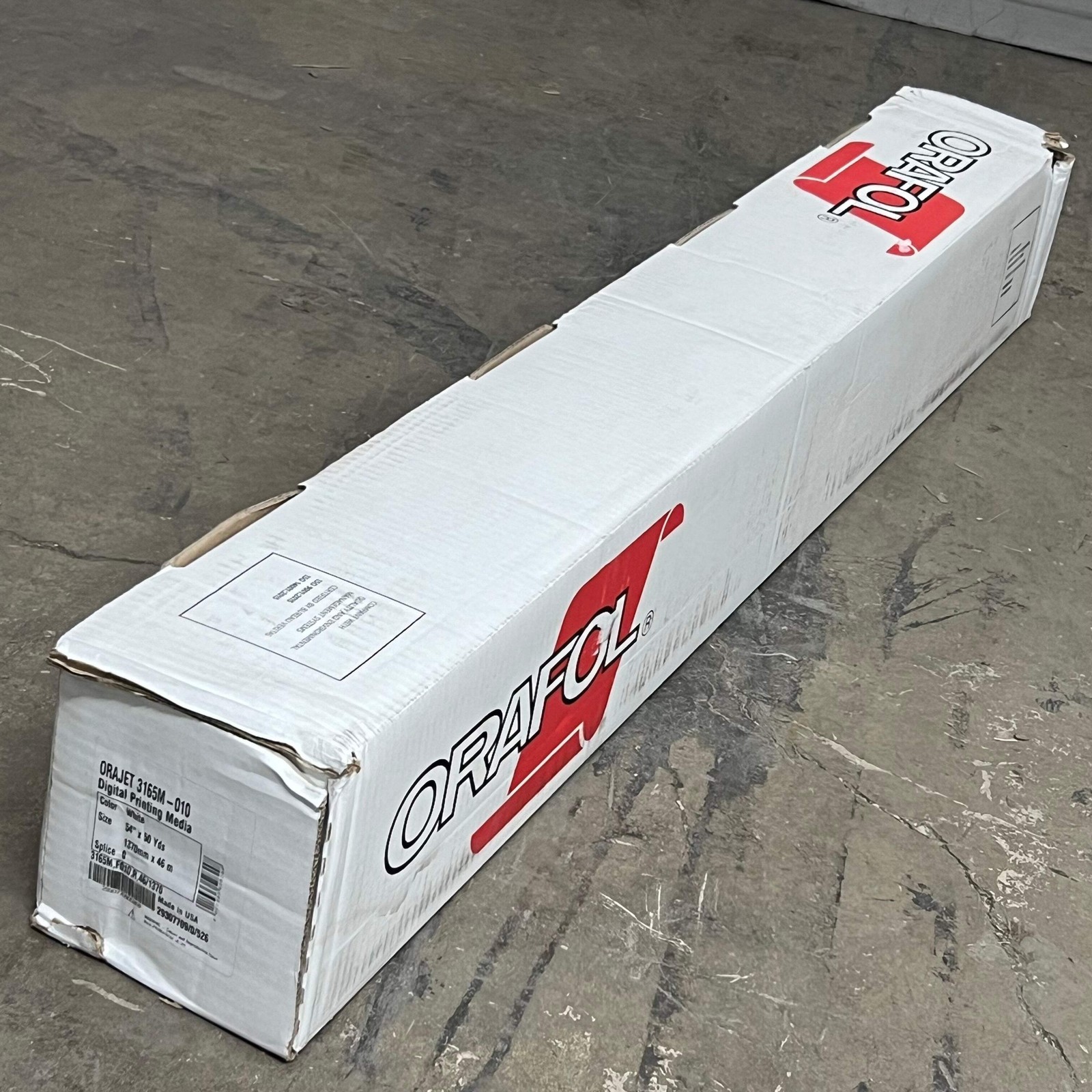 ORAFOL Orajet Printable Vinyl Roll 54” X 50 Yds Matte White 3165M-010