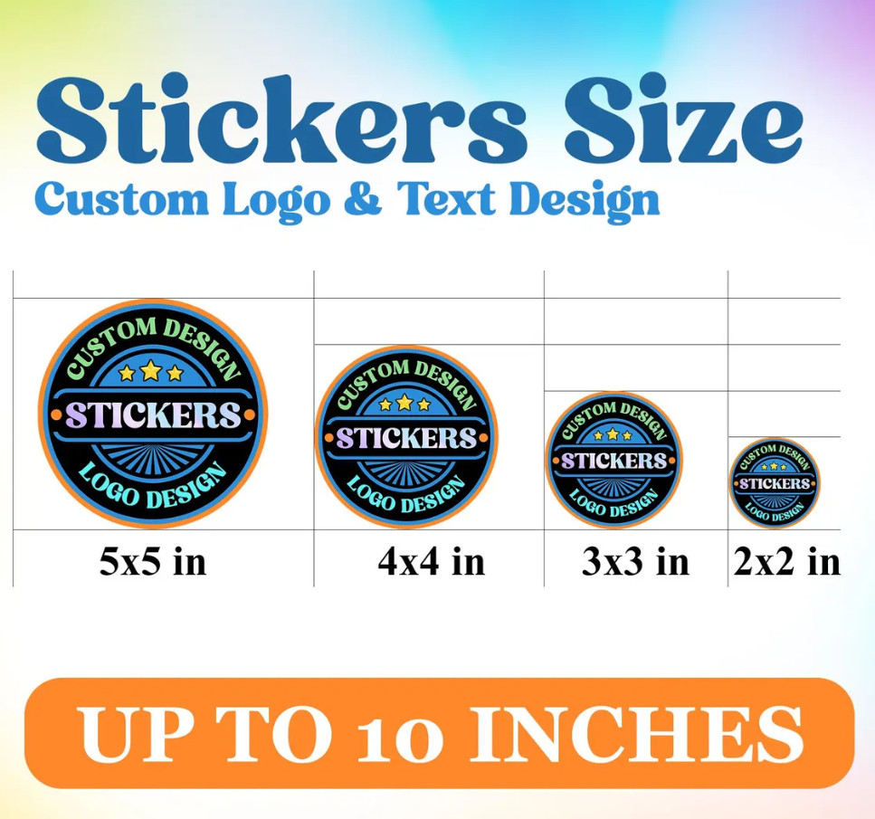 100 Custom Vinyl Stickers – Print & Cut Any Design & Shape