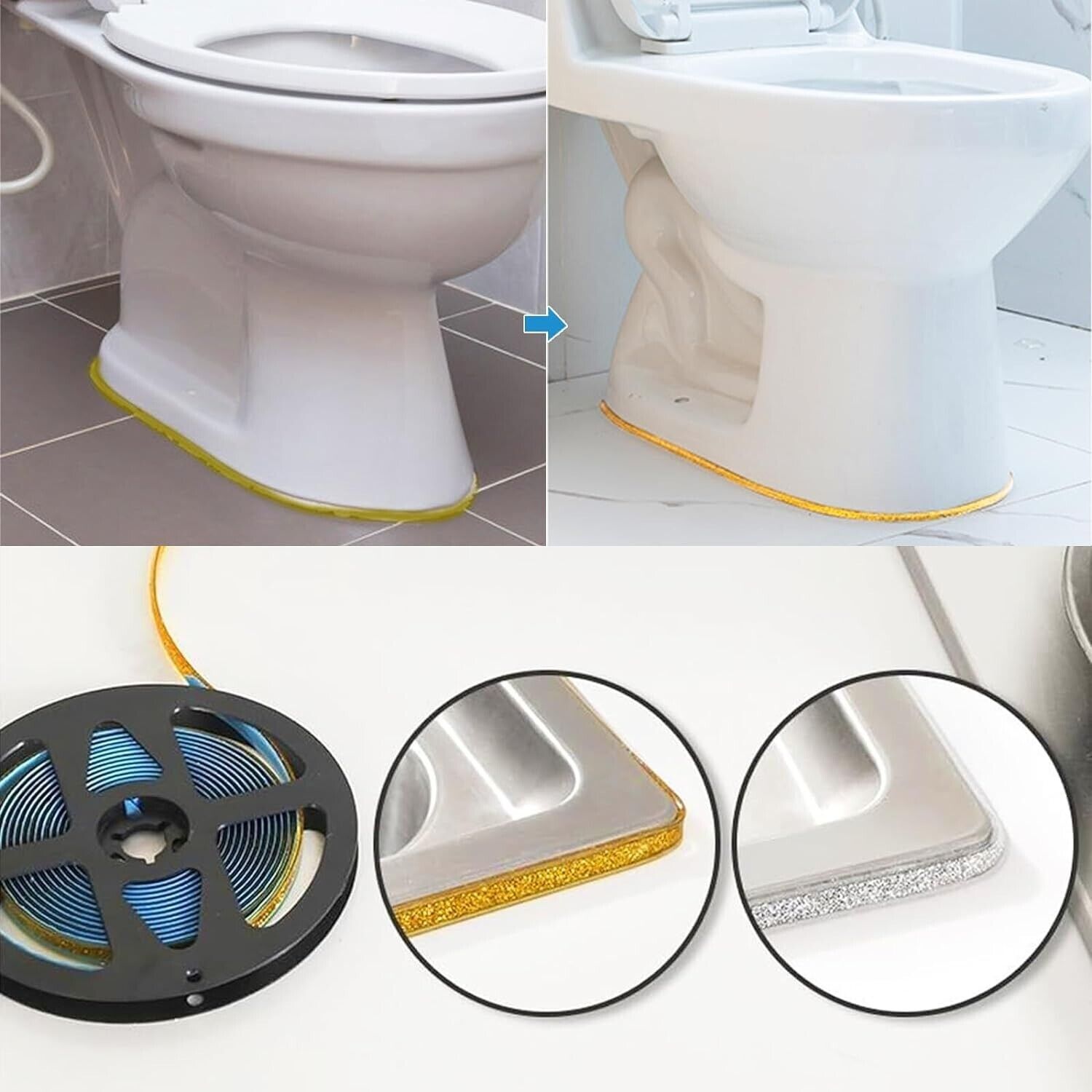 19ft Ceramic Tile Gap Tape Floor Wall Seam Edge Stickers Mildewproof Waterproof