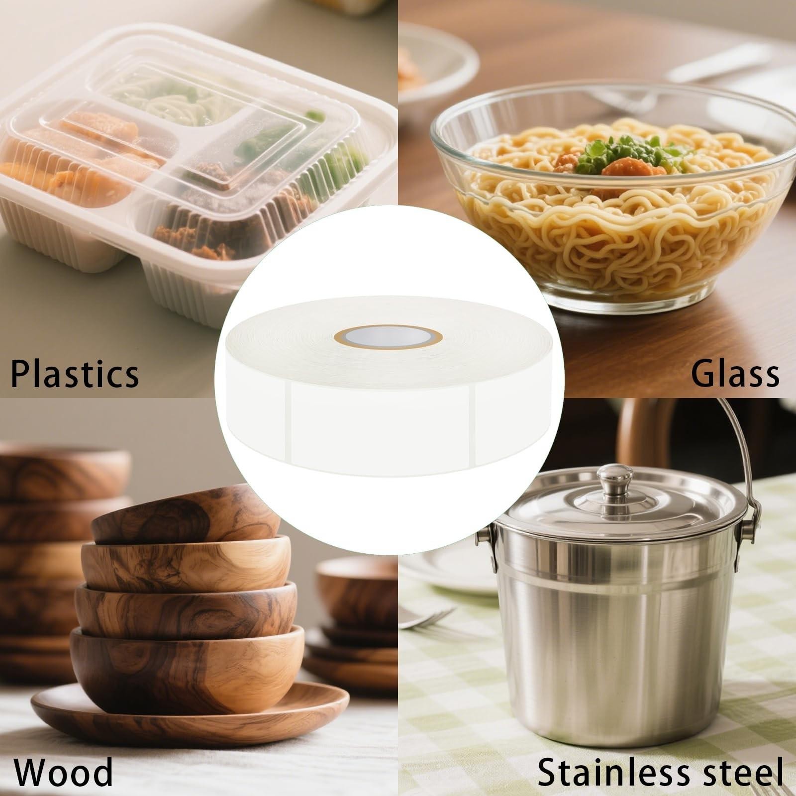 1000 Blank Removable Freezer Labels,date Label 1×2 Inch Food Storage Stickers…