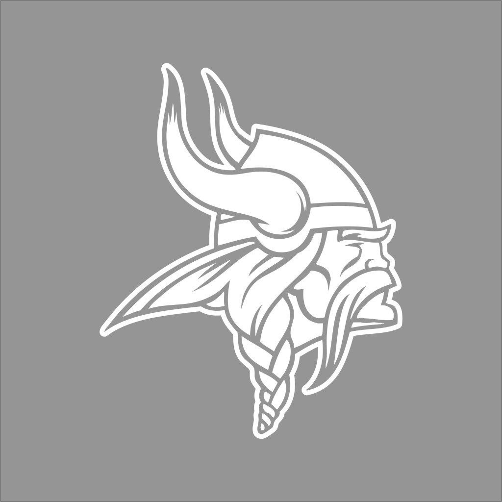 Minnesota Vikings #2 NFL Team Logo 1 Color Vinyl Decal Sticker Window Car Wall