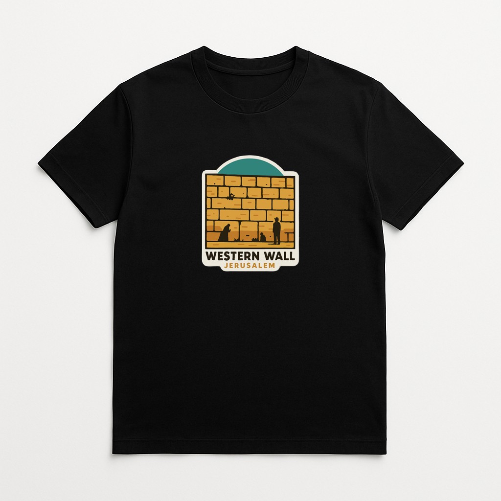 Western Wall Jerusalem Iron On Heat Transfer Vinyl HTV Die-Cut Symbolic Landmark