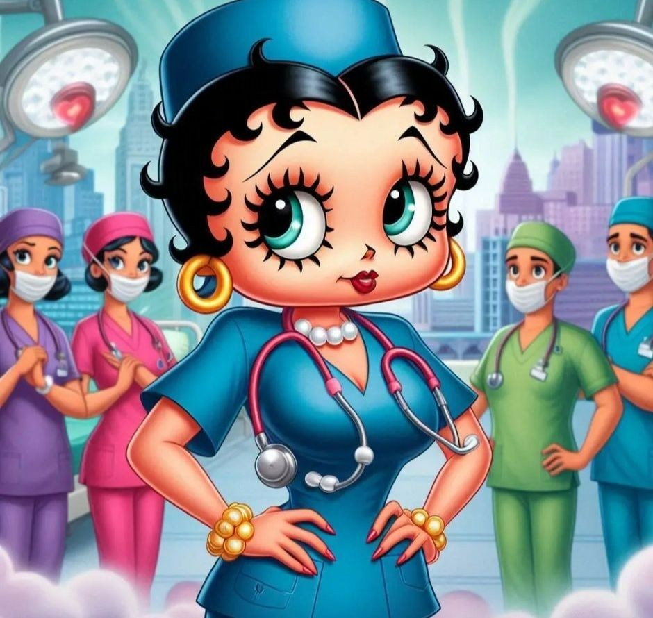 Betty Boop Nurse Sticker Decal Laptop Wall Mirror Cup Tumblr Locker Bin