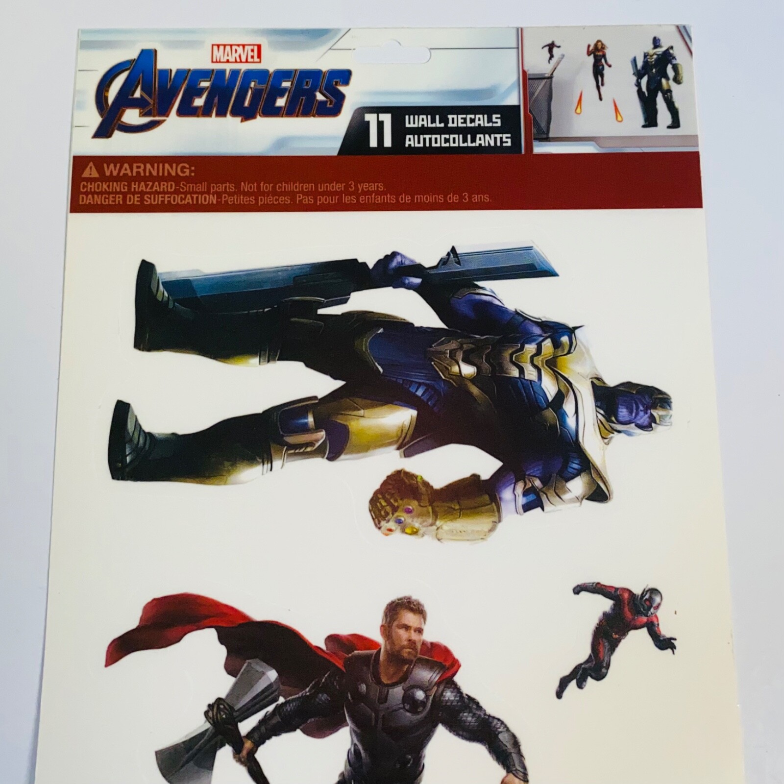 Marvel AVENGERS 11 Sticker Wall Decals CAPTAIN AMERICA Marvel IRON MAN Hulk THOR