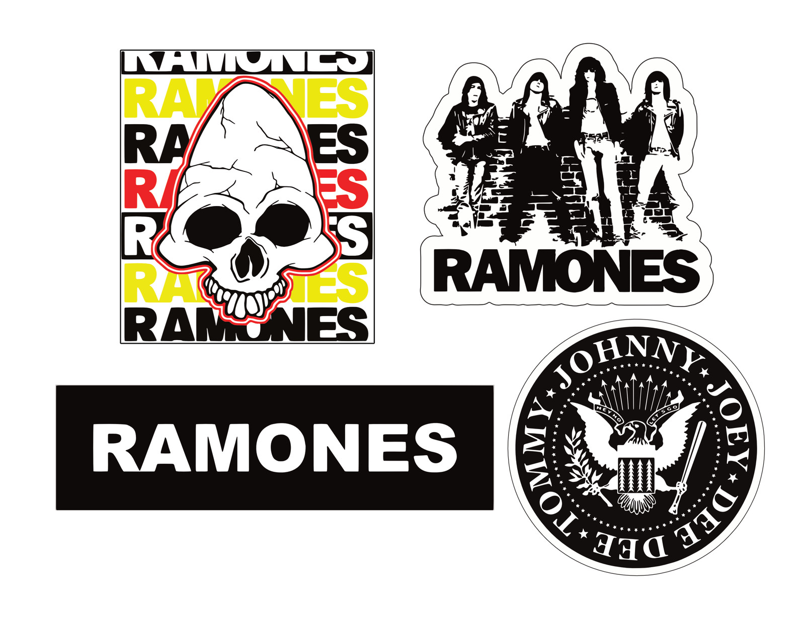 The Ramones 4 Sticker Pack R030S