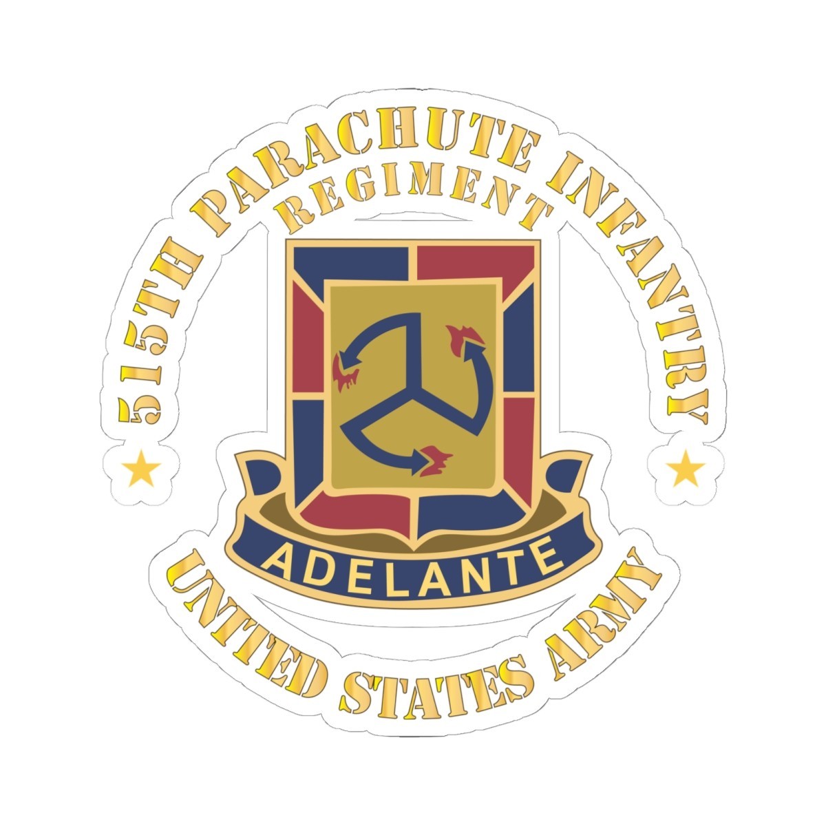 Kiss – Cut Stickers – Army – 515th Parachute Infantry Regiment – DUI – United St