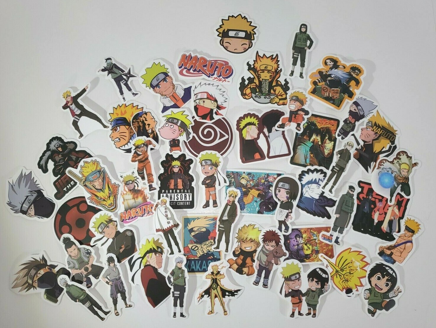 50pc Naruto Random Stickers for Skateboard/Luggage/Laptop flask non-repeting