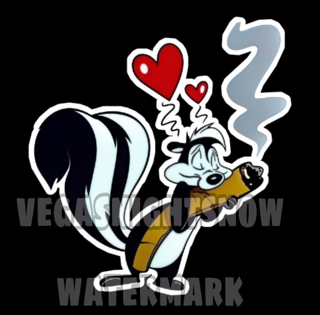 Pepe Le Pew Skunk 4 Inch Vinyl Sticker 80s Cartoons 420 Indoor/Outdoor Uv Protec