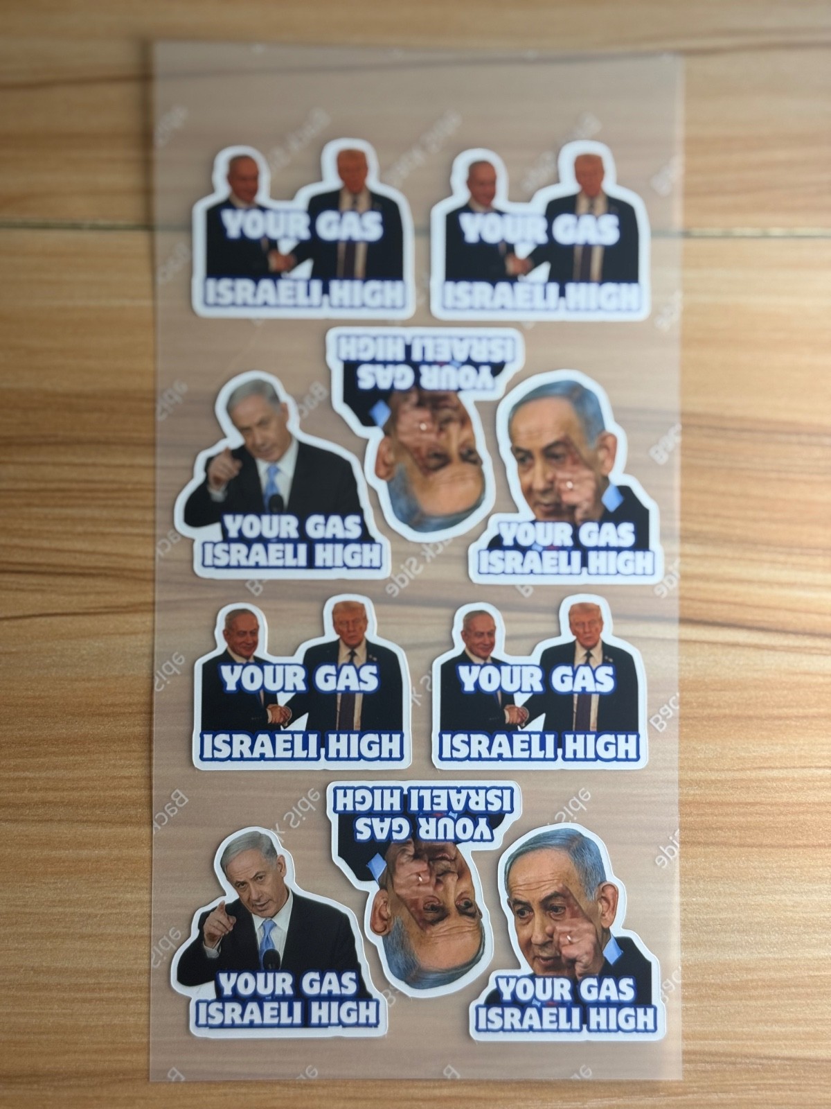 Your Gas Israeli High Stickers Bibi Trump 50pc Mixed Political Vinyl Decals 1.5″