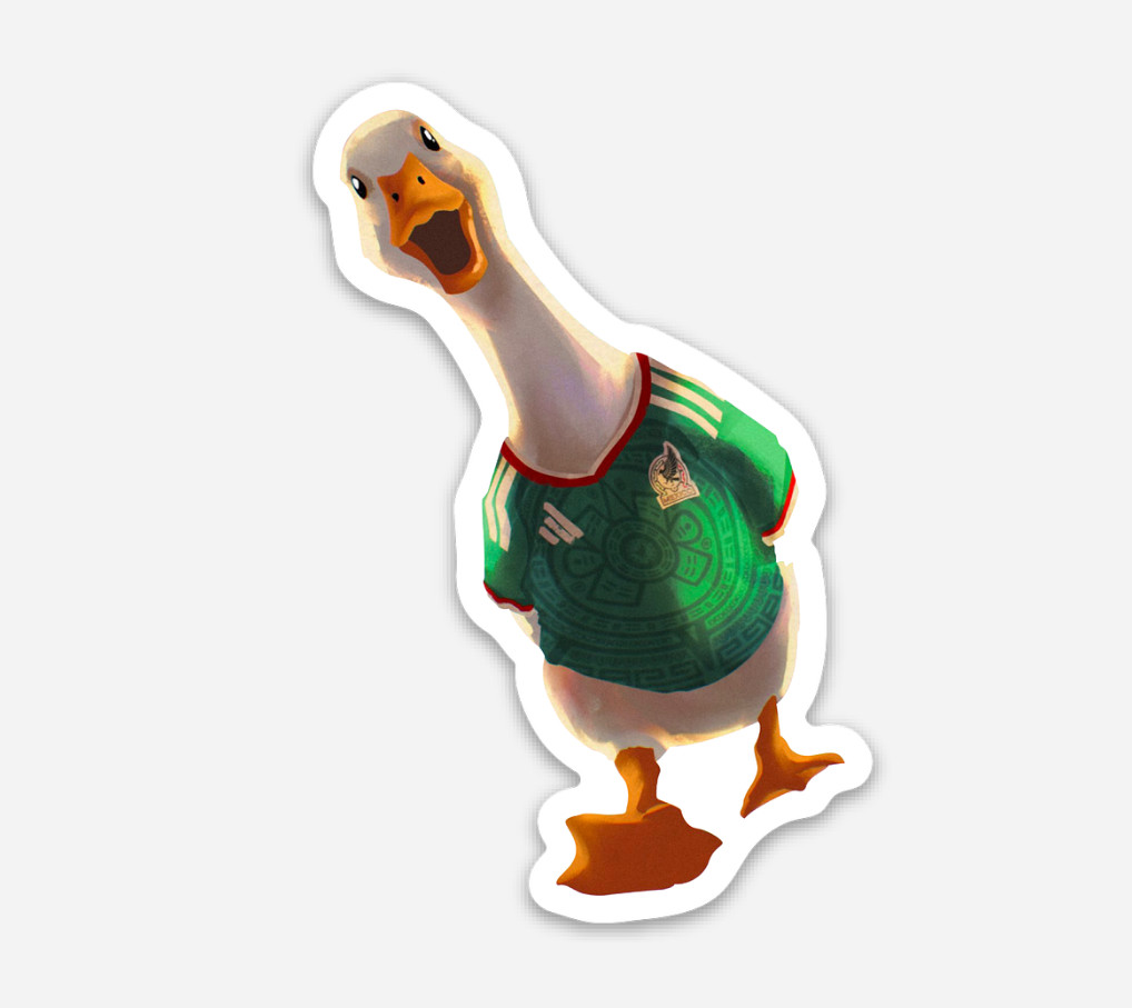 3″ Mexico Duck Sticker Soccer Mexican Football World Cup FIFA Matte Finish