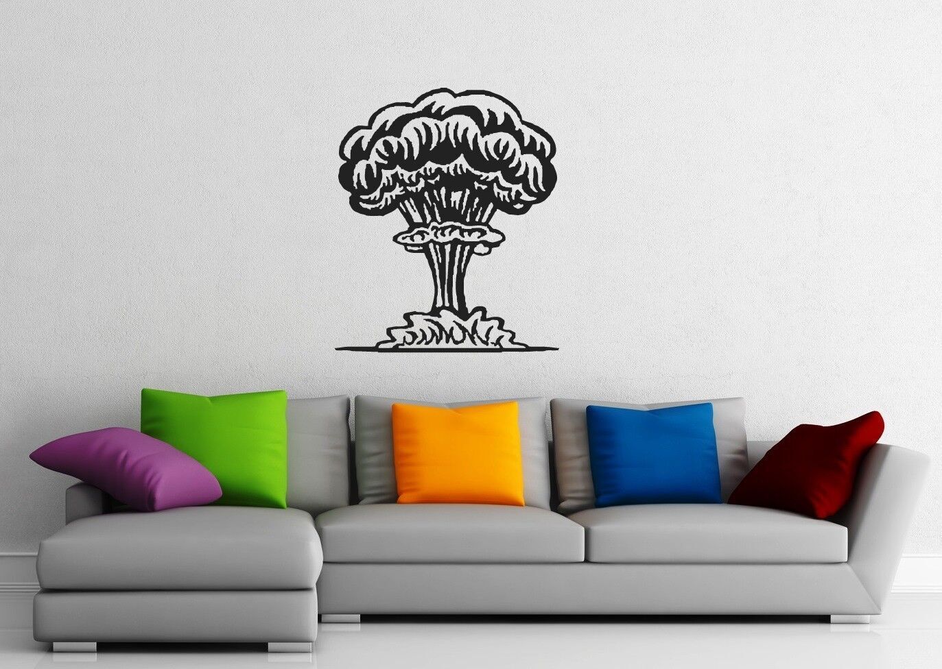 Vinyl Decal Explosion Atomic Bomb Disaster Wall Stickers Mural (ig1342)