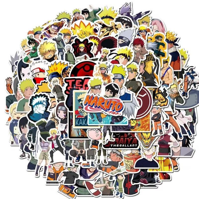 100Pcs Naruto Stickers Not Repeating Uzumaki Naruto Kakashi Uchiha Sasuke Itachi