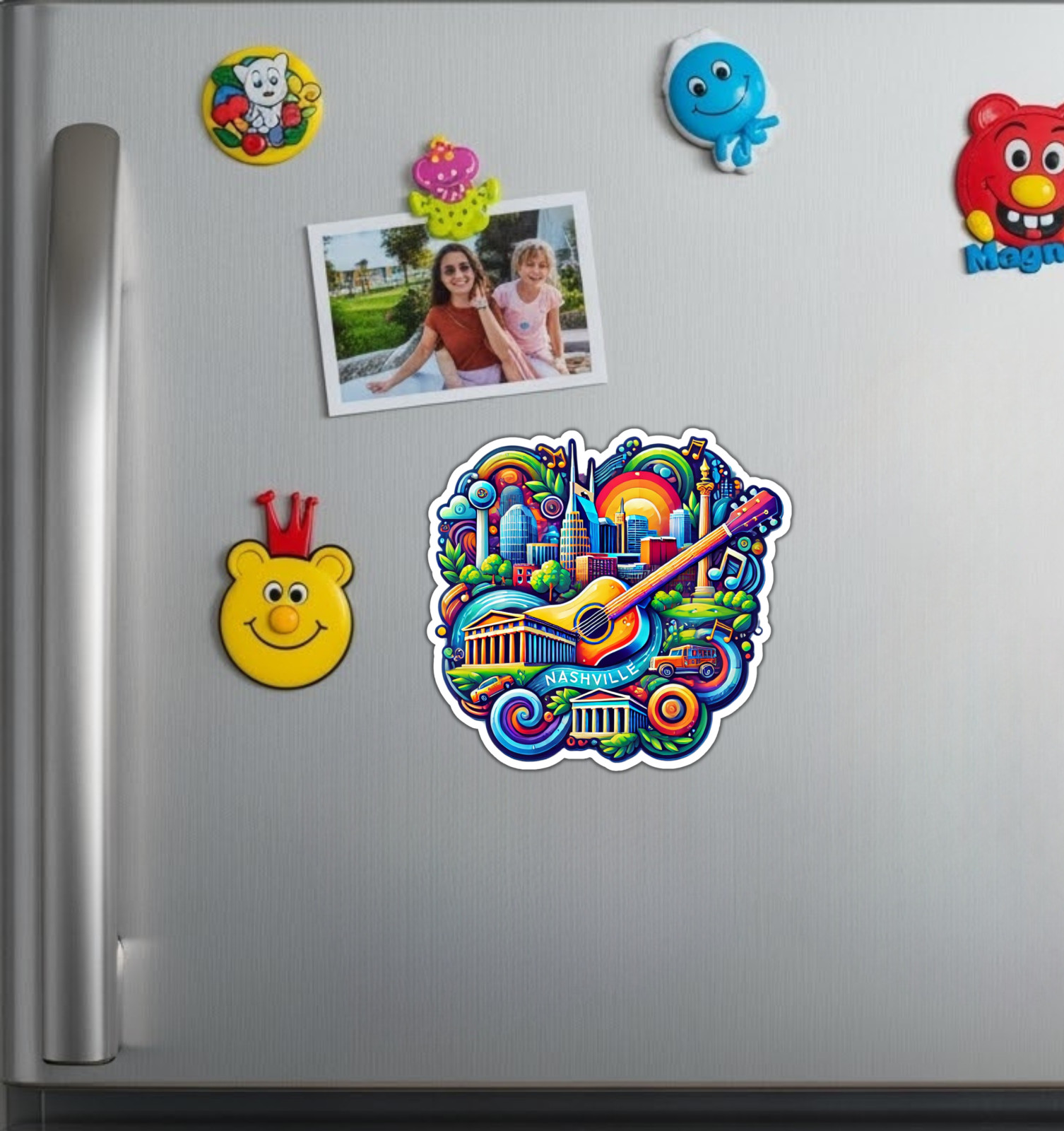 Nashville Tennessee Fridge Magnet or Laptop Sticker
