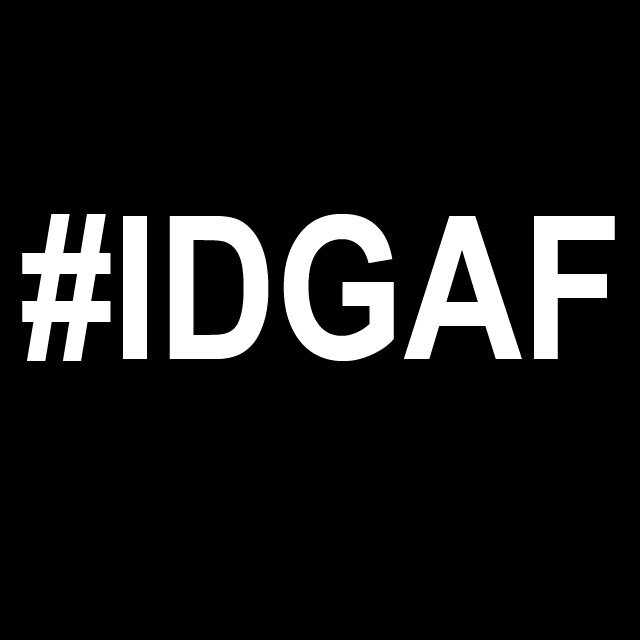 IDGAF I DON’T GIVE A F* Vinyl Decal Sticker Car Truck SUV Window