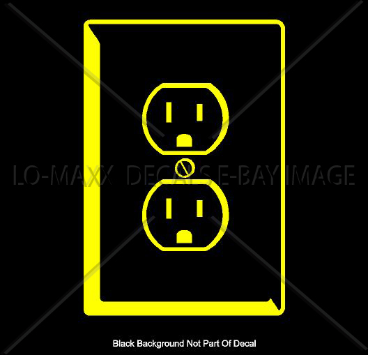 Wall Outlet Electric Socket Creative Unique Art Design Die Cut Vinyl Decal