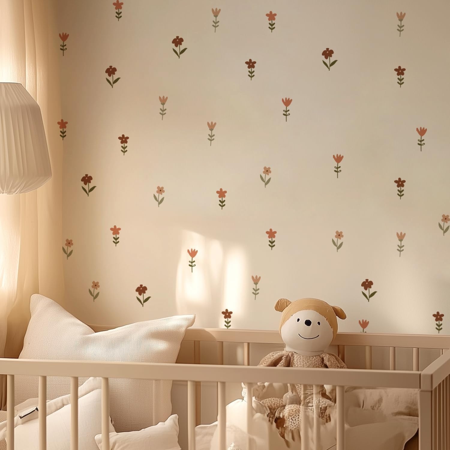 Decorative Removable Wall Decals – Bohemian Floral Stickers for Kids Spaces