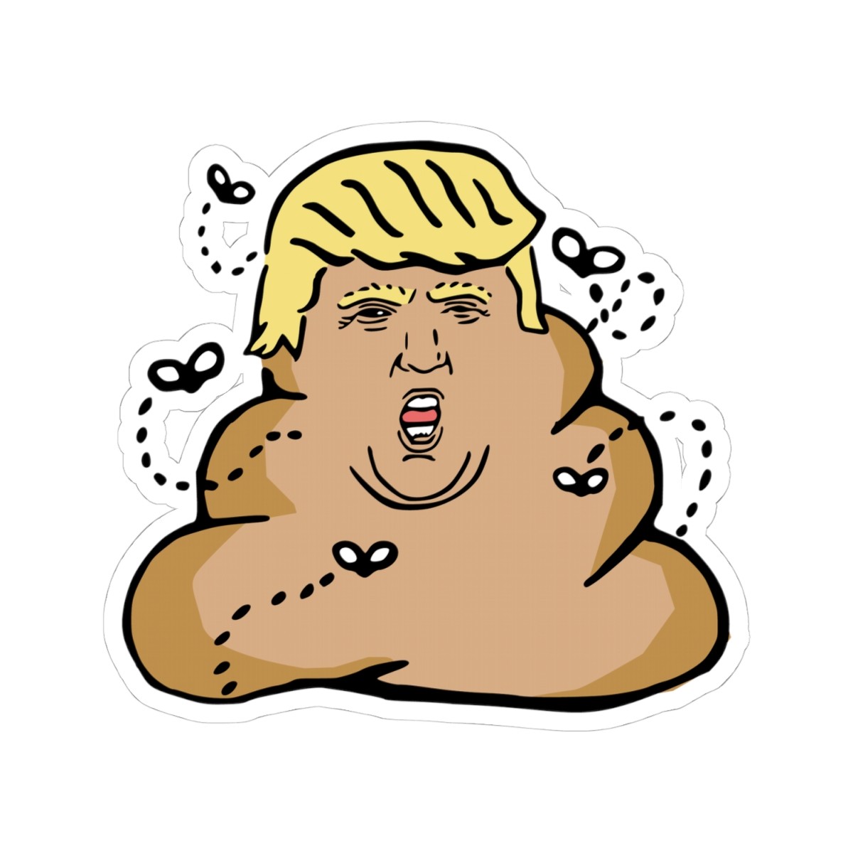 Donald Trump, Mister Hankey, Poo, MAGA, Trump train, Contour Cut Stickers