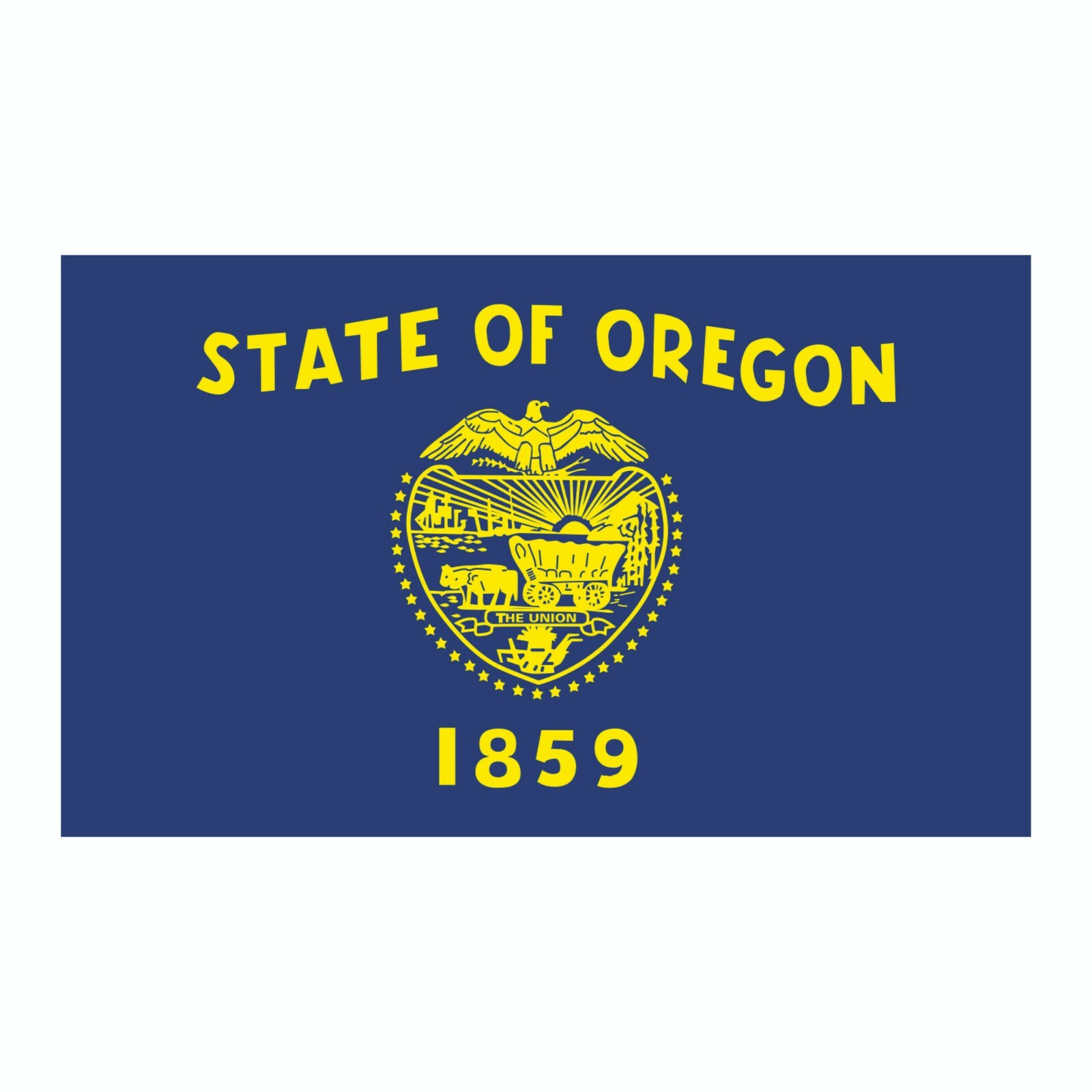 Oregon State Flag Sticker, Decal, Bumper Sticker Vacation Sticker 3″ x 5″