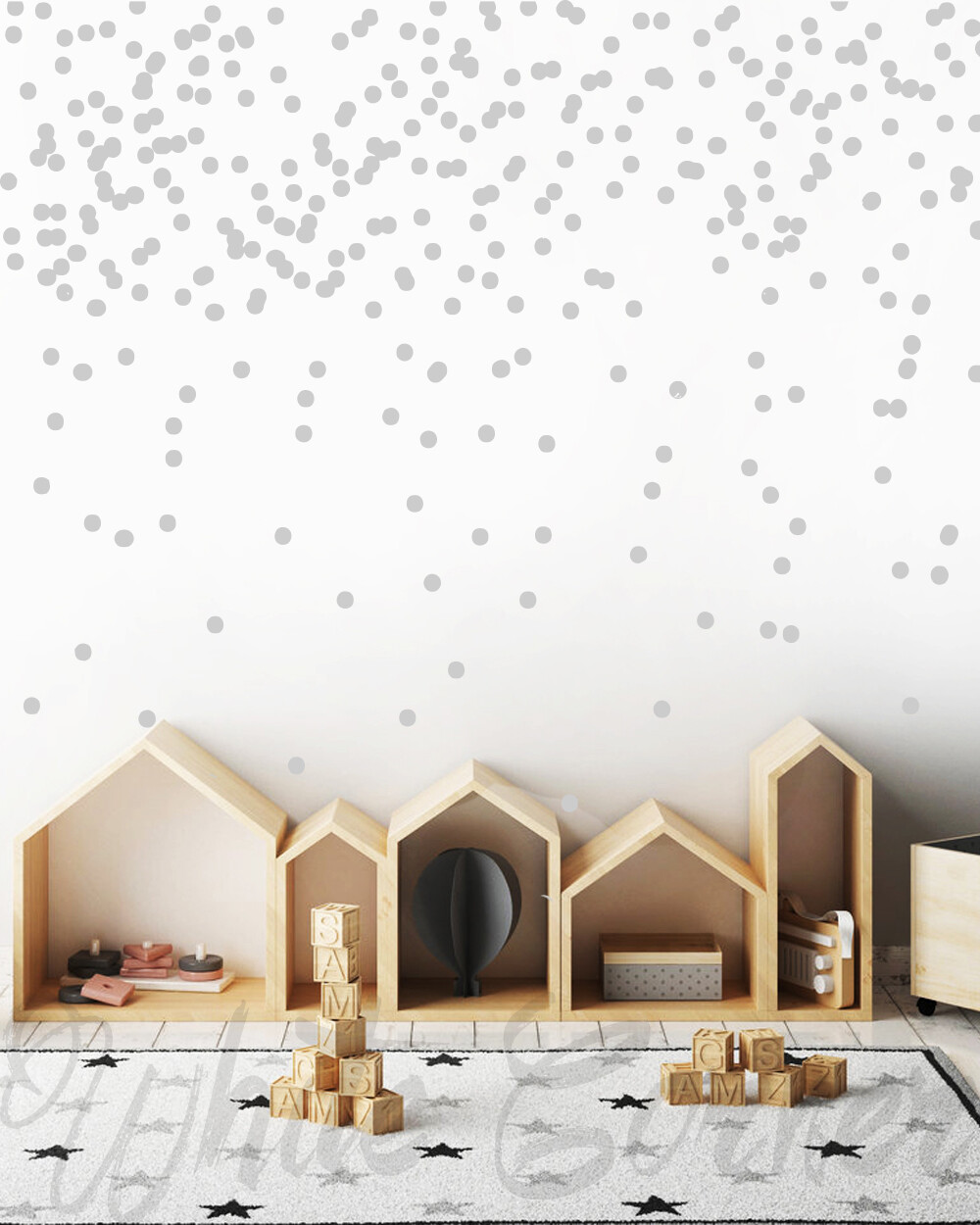 Polka Dot Wall Decals, Polka Dot Wall Decals,Polka Dot Set, Nursery Decor ga1a