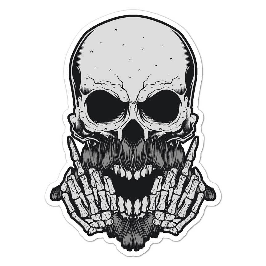 Skull Finger, Vinyl Decal Sticker, Indoor Outdoor, 3 Sizes, #8583