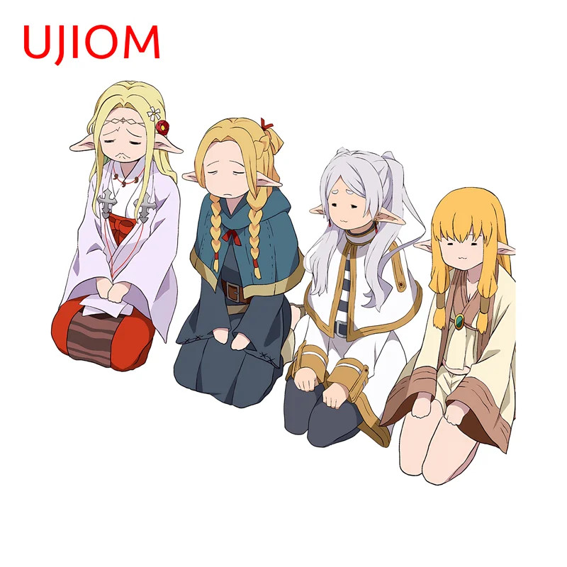 UJIOM Frieren With Other Anime Eif Girls Wall Sticker Wardrobe Mirror Decal
