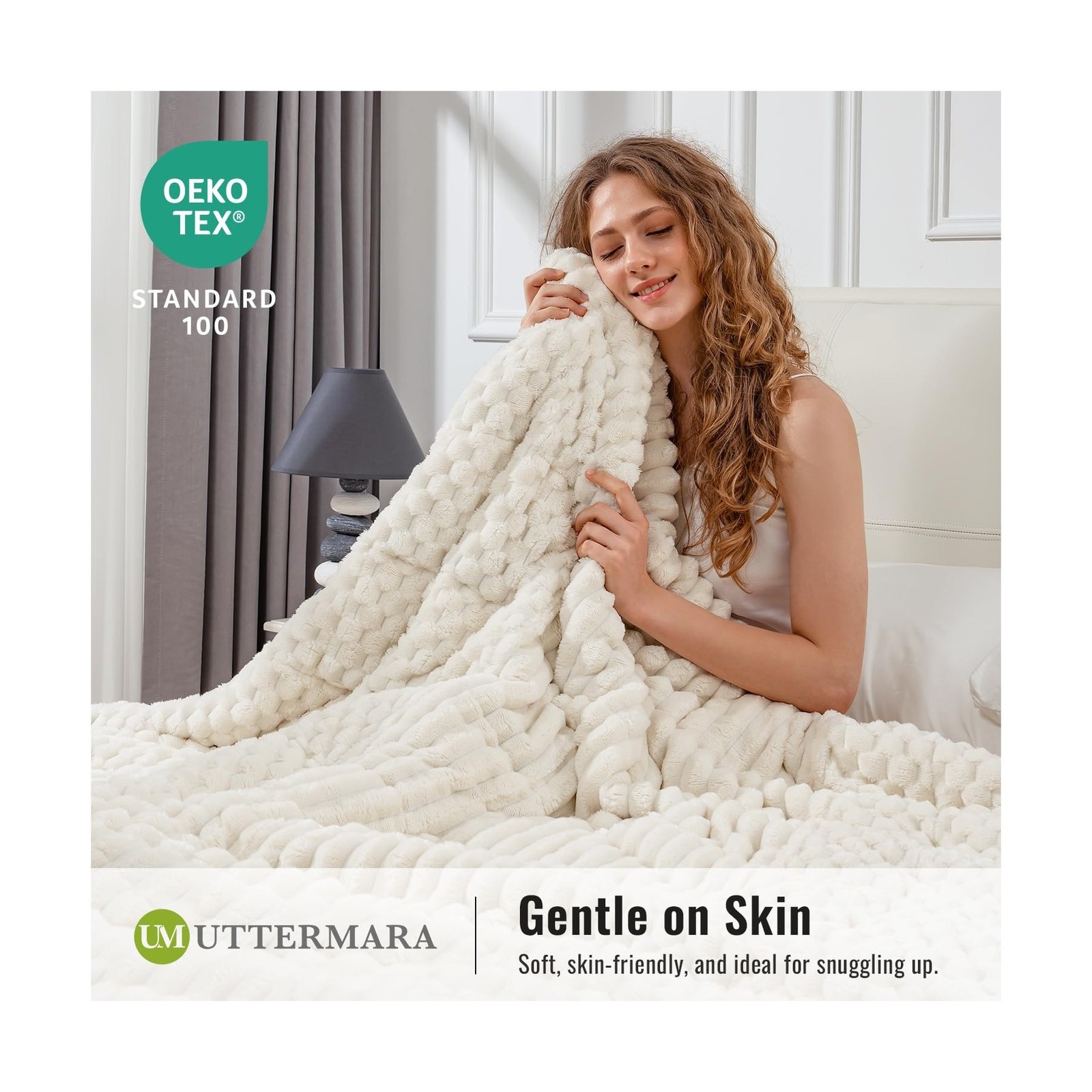 Uttermara Fleece Weighted Blanket for Adults Queen Size 15lbs, … USA FAST SHIP