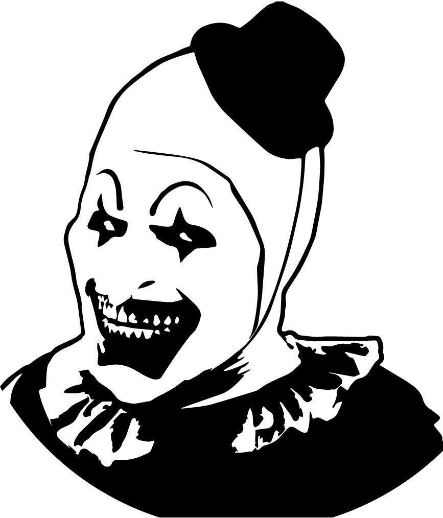 Art the Clown vinyl decal sticker terrifier horror all hallow’s eve extreme
