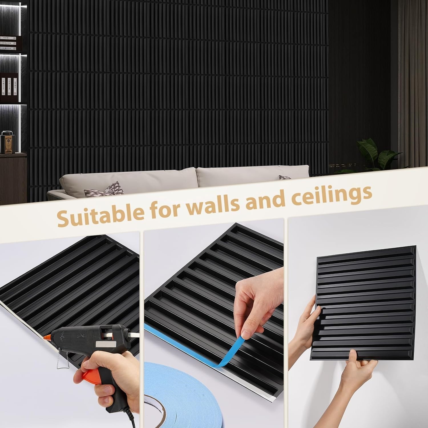 30 Pack 3D Wall Panel for Interior Wall Décor, PVC Flower Textured Wall Panel…
