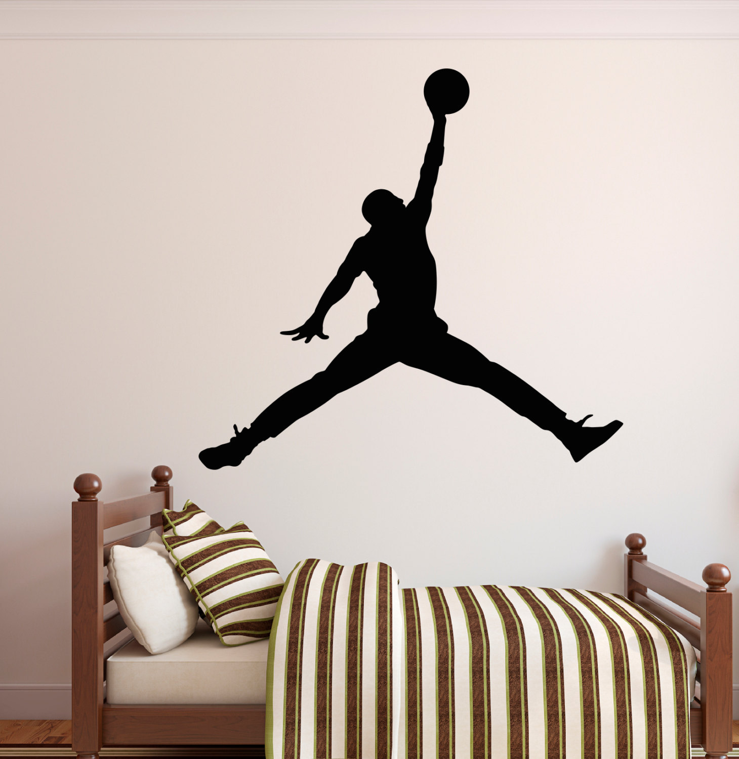 MICHAEL JORDAN JUMPMAN Basketball Wall Decal Sticker Bedroom Sports Decor 36″