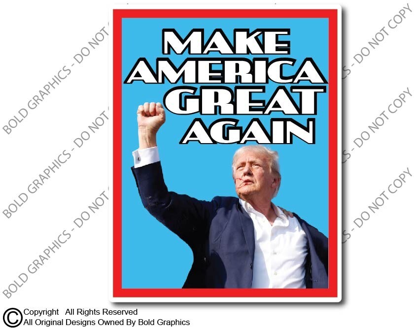 Trump Shot PA MAGA Sticker Decal News USA President Mugshot Rally 2024 FJB FLag
