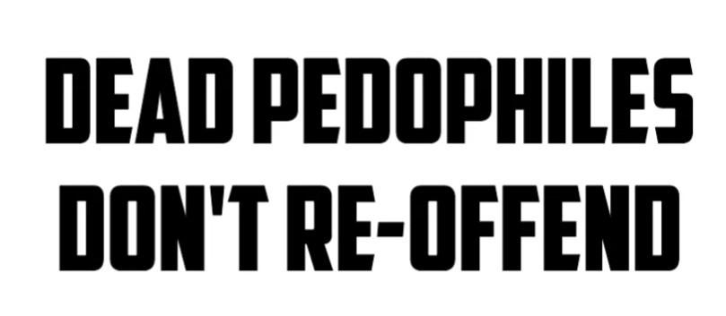 Car window decal truck outdoor sticker dead pedophiles pedos don’t re offend