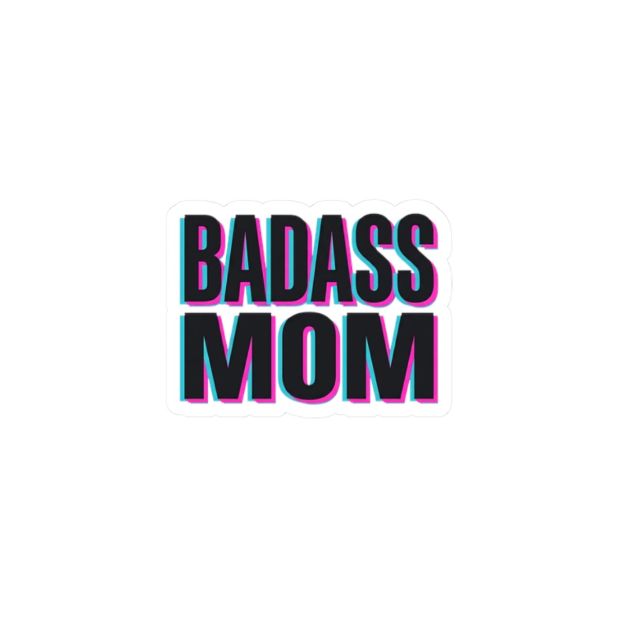 Badass Mom Sticker | Minimal Typographic Mother’s Day, Mom Identity
