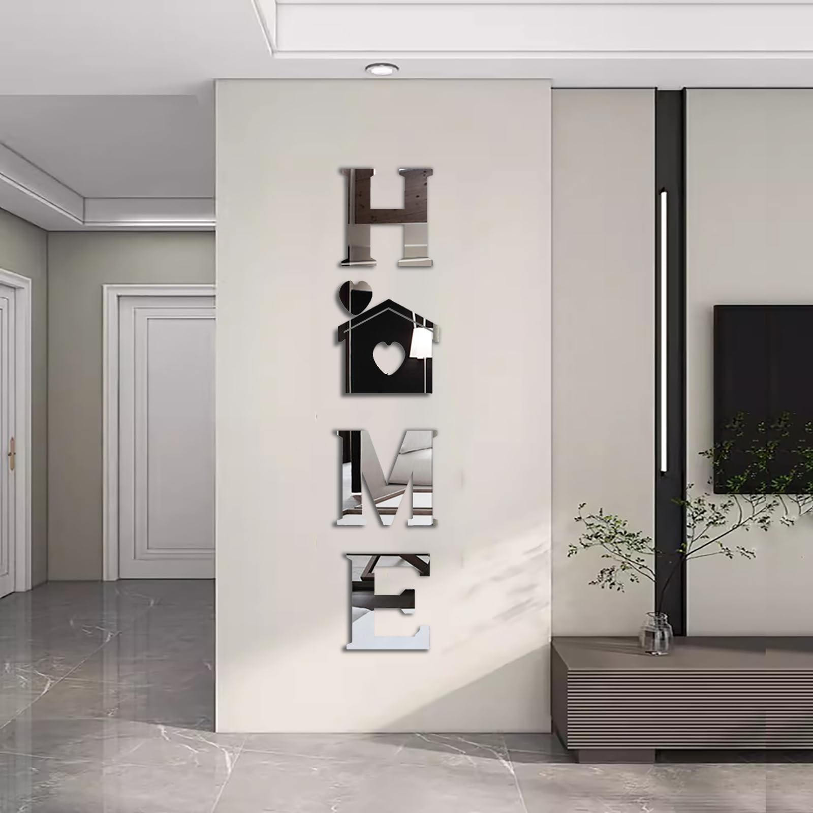 Wall Decor Home Letter Signs Acrylic Mirror Stickers Wall Decorations for Liv…