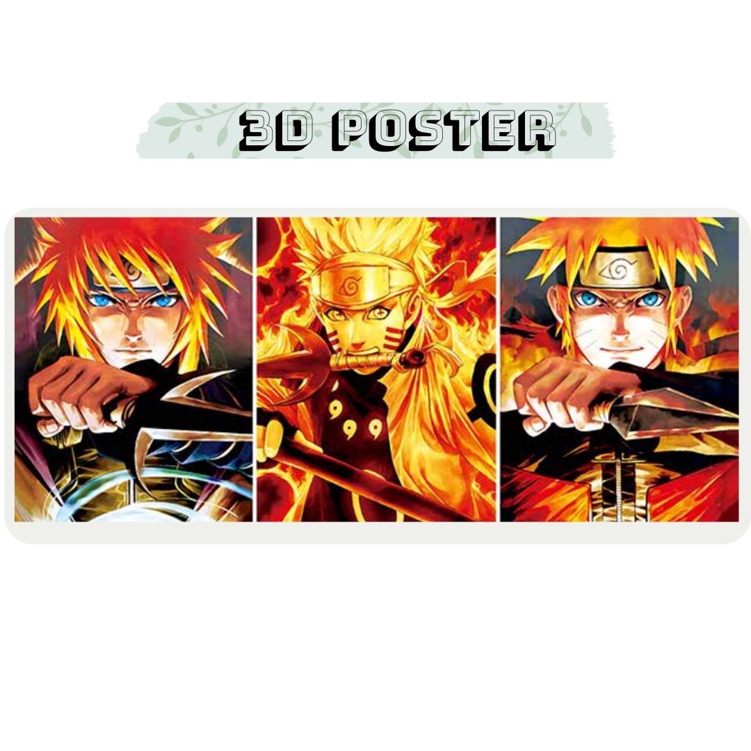 Naruto, Minato,Naruto Poster, 3D Poster, 3D Anime Picture