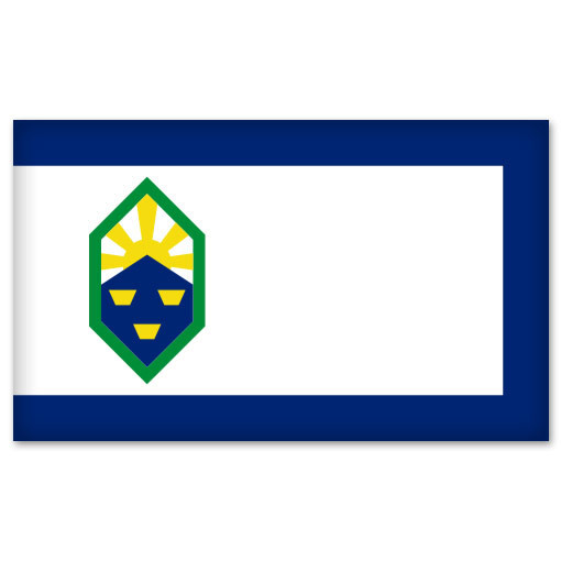 Colorado Springs City Flag car bumper sticker 5″ x 3″