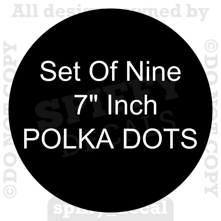 7″ Inch Polka Dots Set Of 9 Vinyl Wall Decal Sticker Decor Nursery Circles